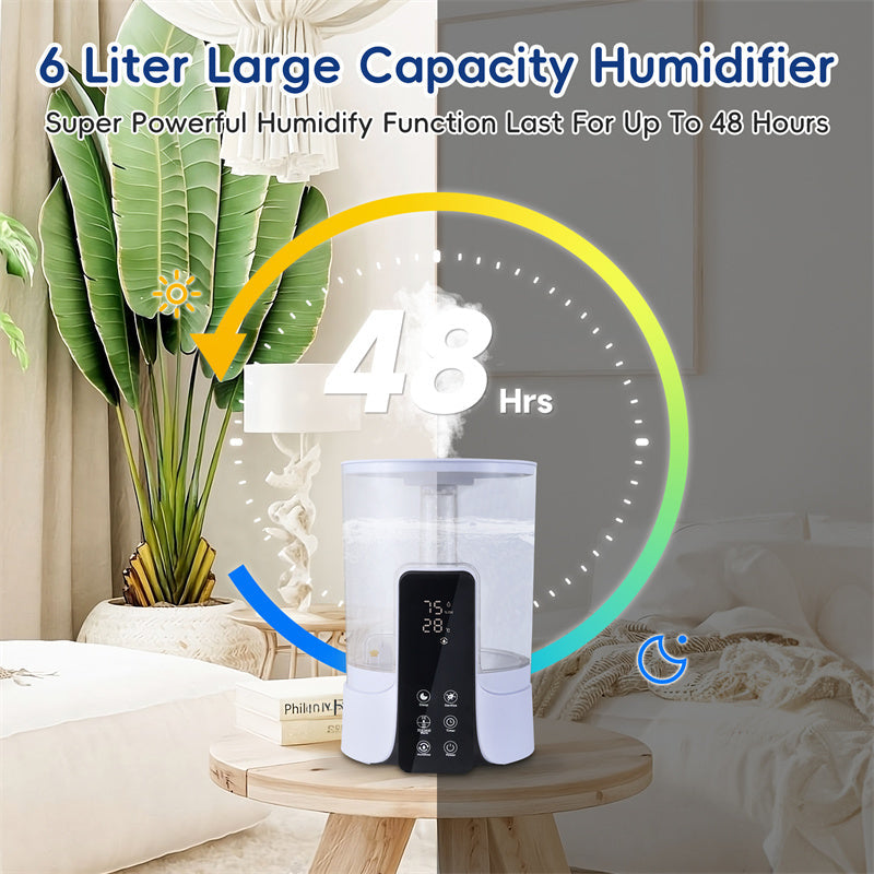Aromea | 6L Humidifier - Warm & Cool Mist, UV Sterilization, Smart App Aromea