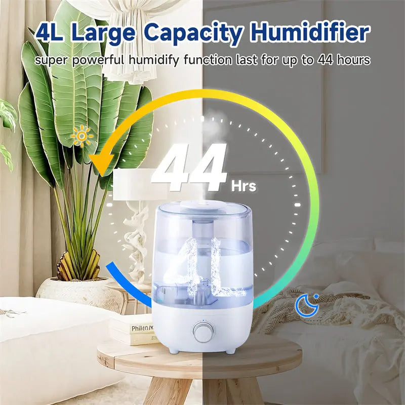 Aromea | 4L Humidifier - Low Water Protection, BPA-Free, Mechanical Aromea