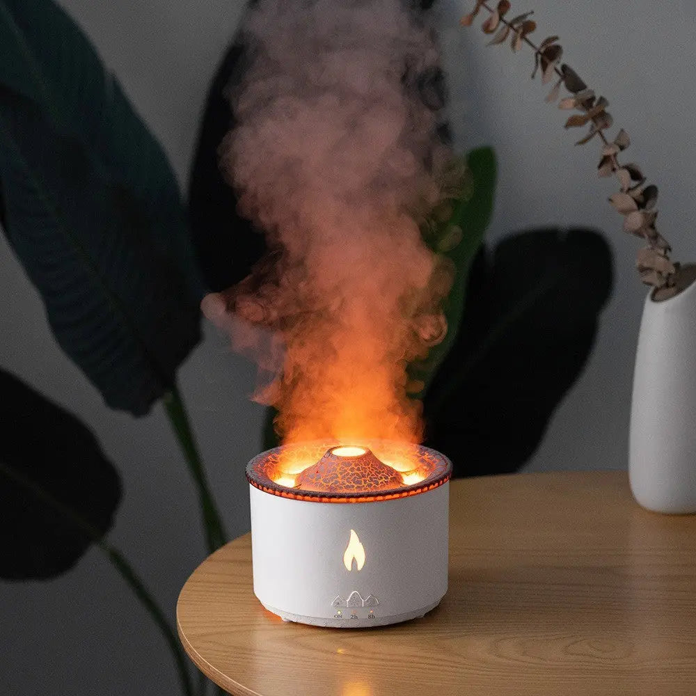 Aromea | Volcano Humidifier - 2-Color Spray, Quiet, 8H Timer Aromea