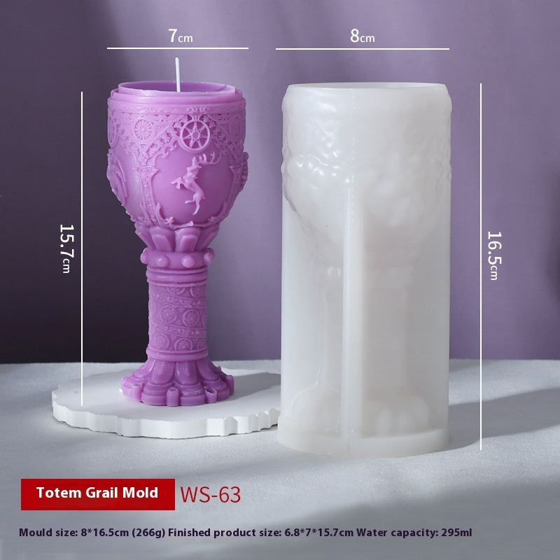 Aromea | Skull Holy Grail Candle Mold - DIY Aromatherapy, Halloween, Reusable Aromea