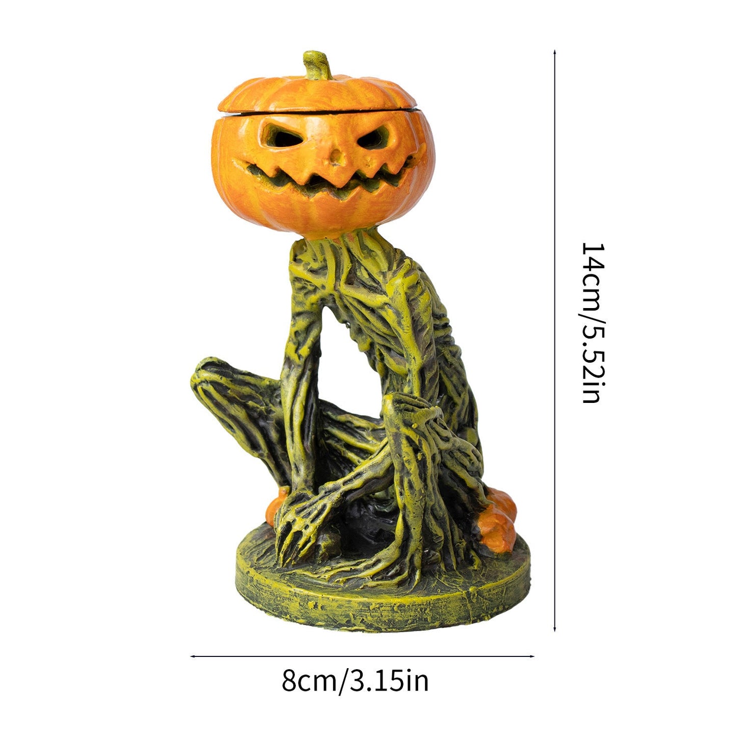 Aromea | Halloween Pumpkin Candlestick - Decor,Holiday Ornament,Tabletop Aromea