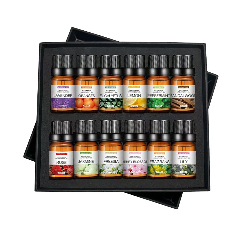 Aromea | 12 x 10ml Essential Oils Set - Home & Office,Natural Aromatherapy AROMEA