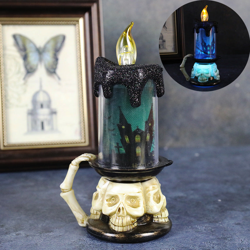 Aromea | LED Halloween Candle – Haunted House, Flashing Light, Spooky Party AROMEA