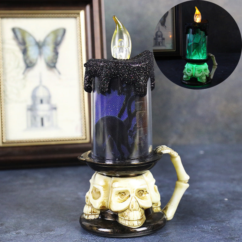 Aromea | LED Halloween Candle – Haunted House, Flashing Light, Spooky Party AROMEA