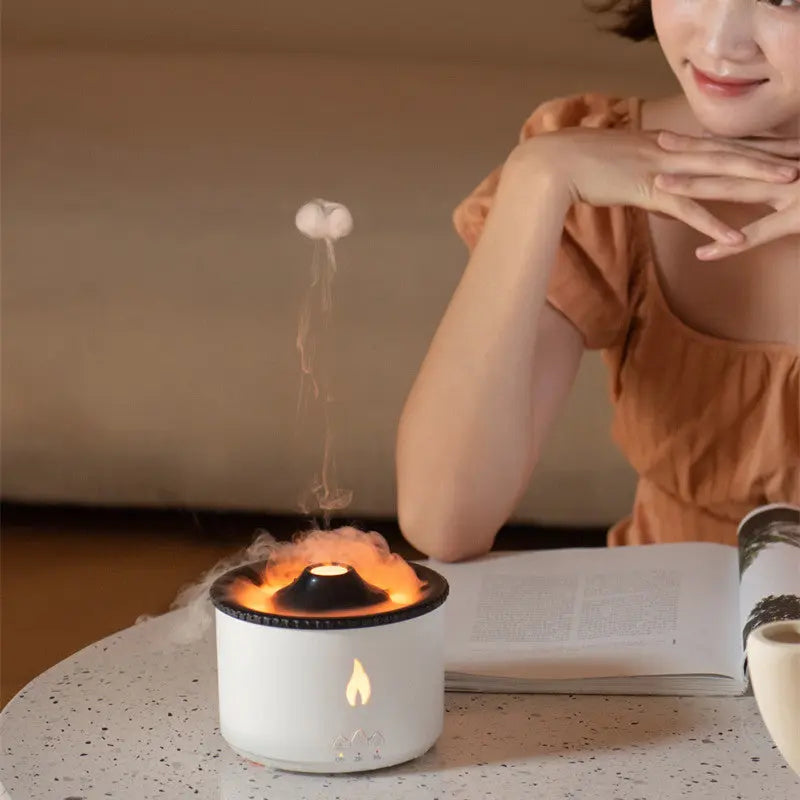 Aromea | Volcano Humidifier - 2-Color Spray, Quiet, 8H Timer Aromea