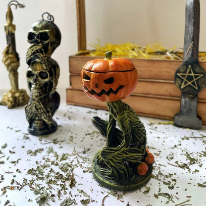 Aromea | Halloween Pumpkin Candlestick - Decor,Holiday Ornament,Tabletop Aromea