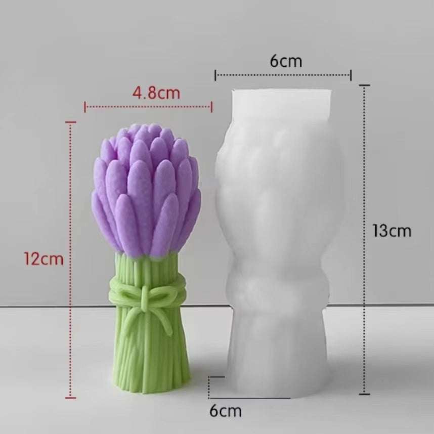 3D Lavender/Tulip Bouquet Silicone Candle Molds Fragrant garden