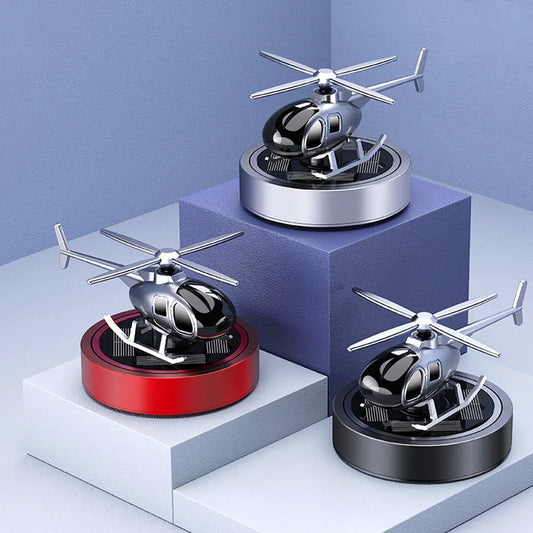 Aromea | Solar Helicopter Car Diffuser - Metal, Rotating, Refillable Aromea