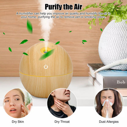 Aromea | USB Essential Oil Diffuser - Ultrasonic, 7-Color Light, Portable Aromea
