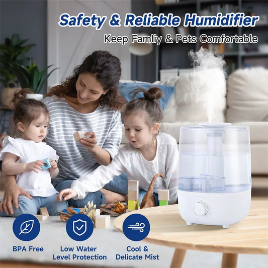 Aromea | 4L Humidifier - Low Water Protection, BPA-Free, Mechanical Aromea