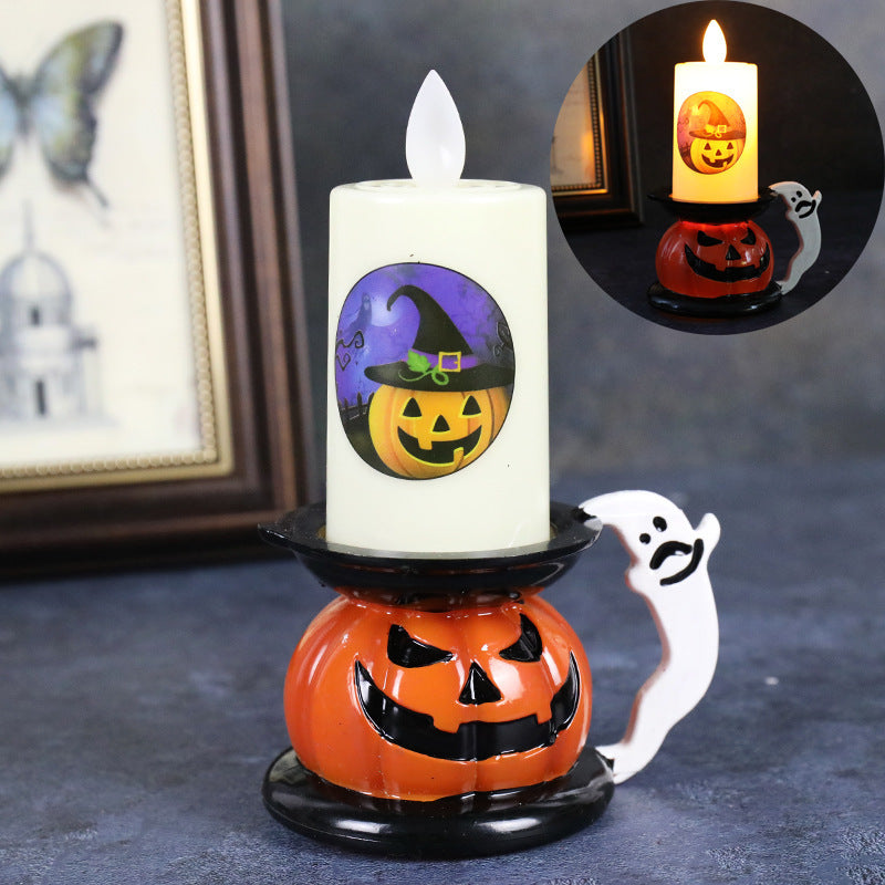 Aromea | LED Halloween Candle – Haunted House, Flashing Light, Spooky Party AROMEA