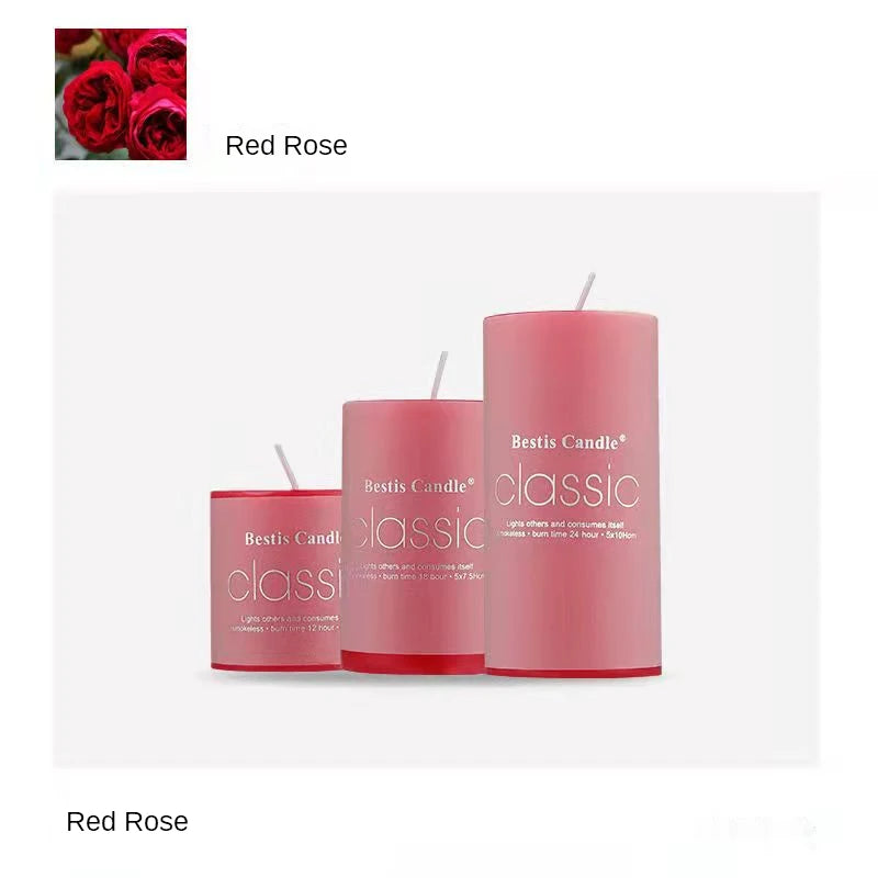 3pcs/Set Modern Simple Home Decoration Candle Cylindrical Aromatherapy Candles - Fragrant garden