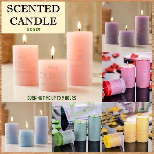 3pcs/Set Modern Simple Home Decoration Candle Cylindrical Aromatherapy Candles - Fragrant garden