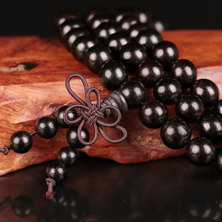 6mm / 8mm / 10mm / 12mm *108 Beads Ebony Wood Buddhist Buddha Meditation Prayer Bead  Bracelet Fragrant garden