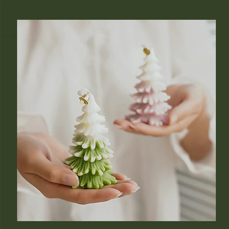 Cute Xmas Tree Shaped Aromatherapy Scented Candle Fragrant garden