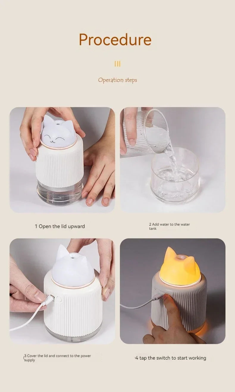 300ML Lamp Pet Mini Humidifier  Aroma diffuser Fragrant garden