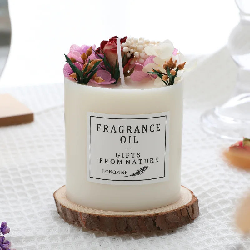 Dried Flower Scented Candle, combined with fragrance, beauty, bright as one of the candle decoration - Fragrant garden