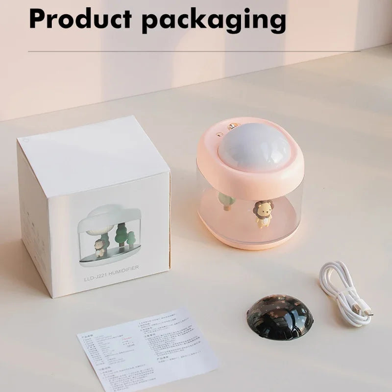 500ML  Projection Lamp  Aroma Humidifier Fragrant garden