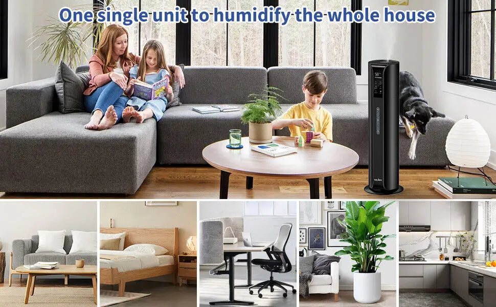 9L Air Humidifier  Aroma Diffuser Ultrasonic Digital Display  Adjustable Humidity Fragrant garden