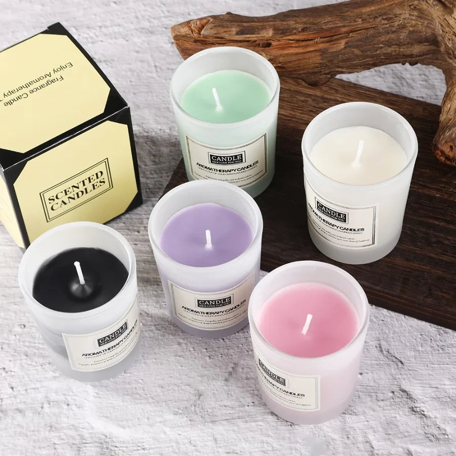 50g  Glass cup aromatherapy candle Fragrant garden