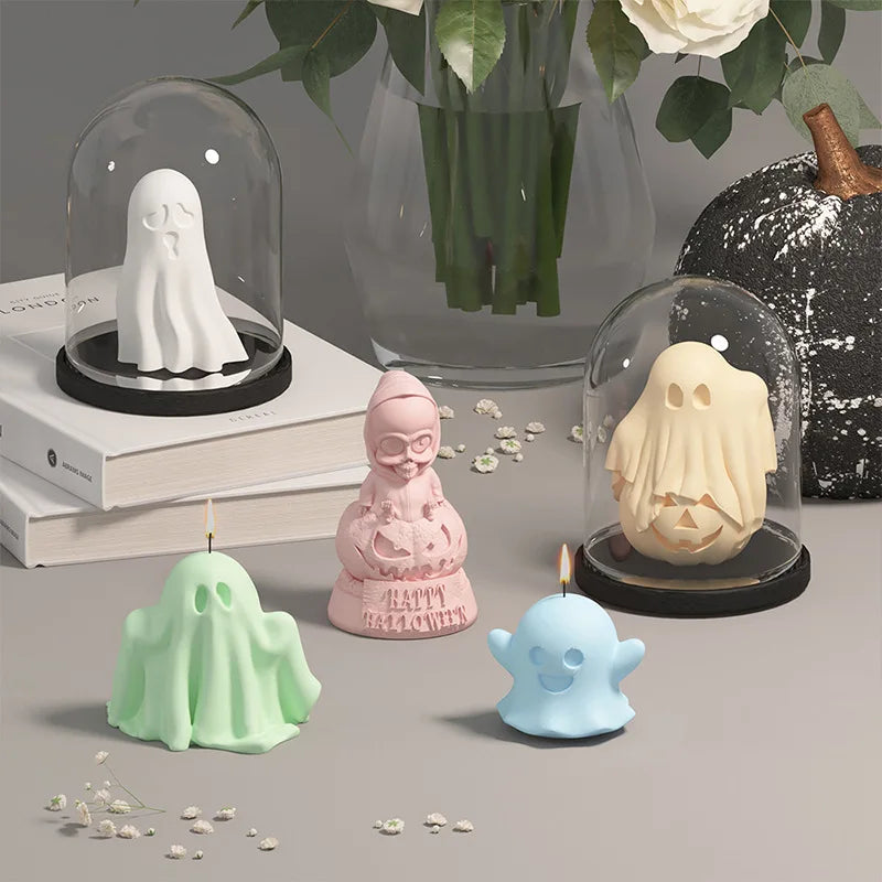 3D Halloween Candle Mold Ghost Pumpkin Zombie Silicone Molds/Scented candle DIY Fragrant garden