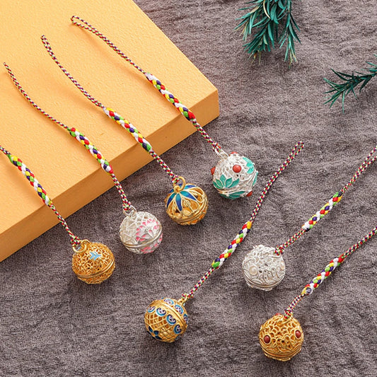 Colorful Braided Rope KeyChain / Mobile phone pendant  Aromatherapy Essential Oil Diffuser Fragrant garden