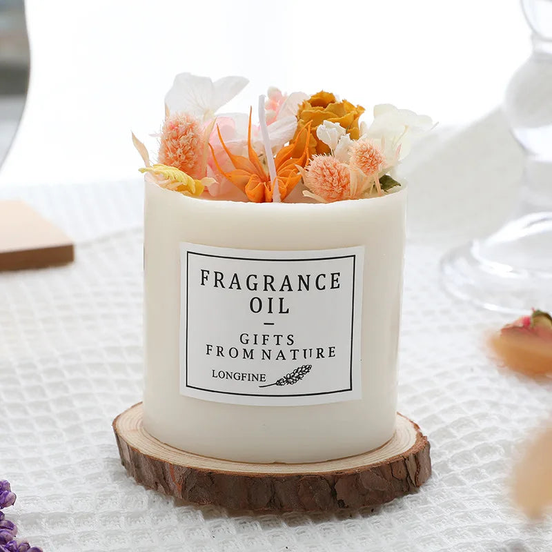 Dried Flower Scented Candle, combined with fragrance, beauty, bright as one of the candle decoration - Fragrant garden