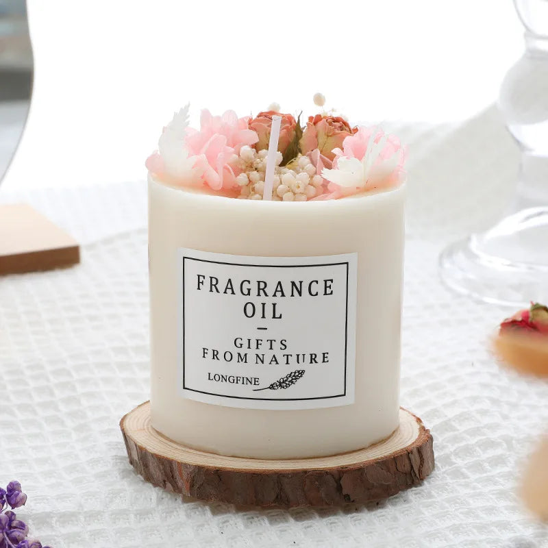 Dried Flower Scented Candle, combined with fragrance, beauty, bright as one of the candle decoration - Fragrant garden