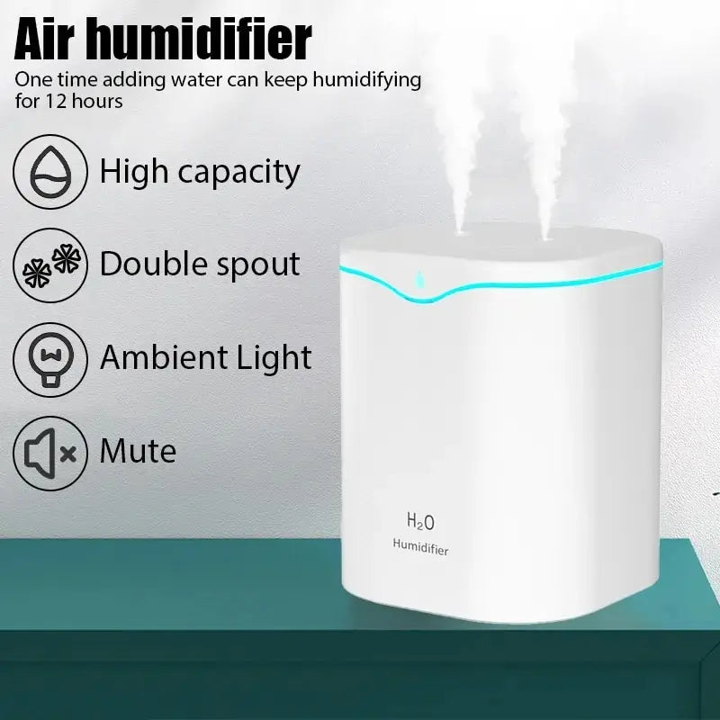 2L Large Capacity Dual Spray Humidifier /Aromatherapy diffuser Fragrant garden