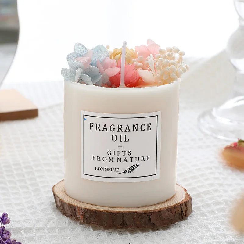 Dried Flower Scented Candle, combined with fragrance, beauty, bright as one of the candle decoration - Fragrant garden