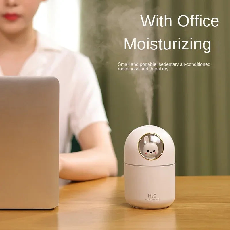 300ML Cute LED Ambient Light  Essential Oil Aromatherapy  Humidifier Fragrant garden