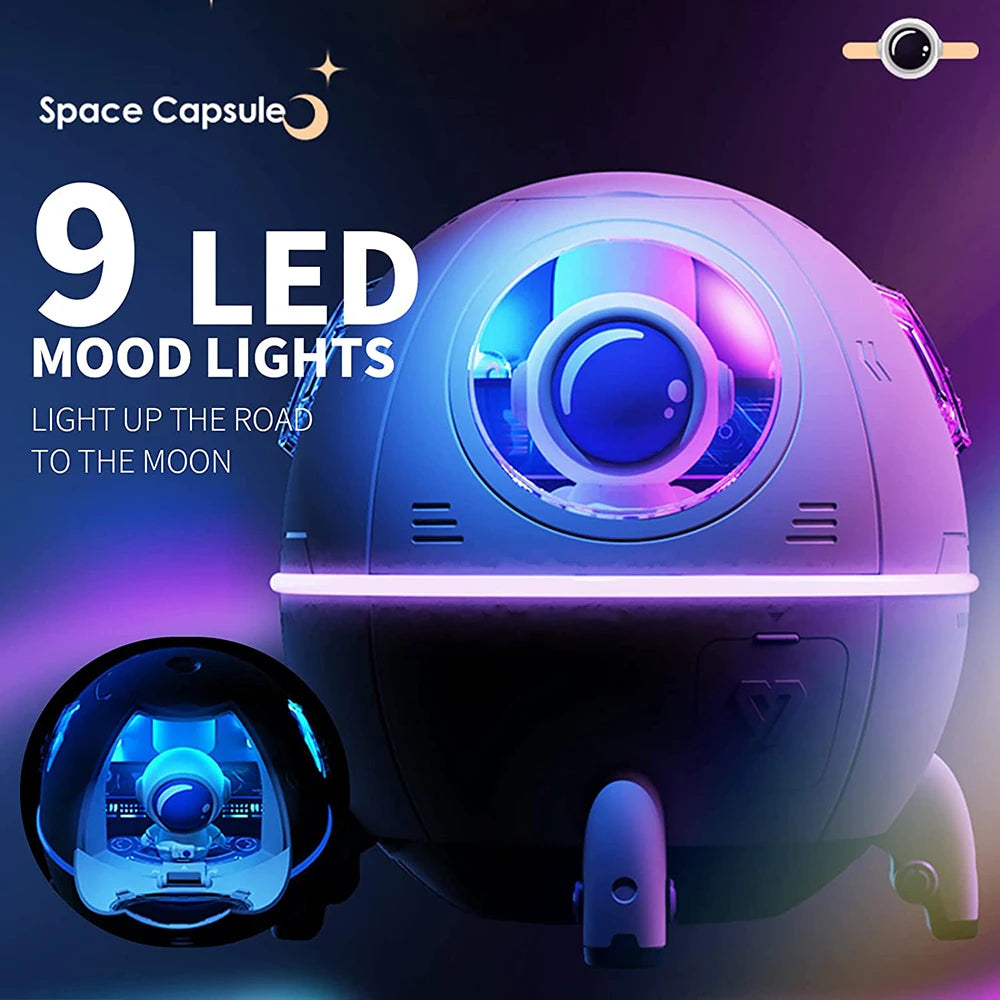 220ML Space Capsule Air Humidifier/ Aromatherapy Diffuser with Led Light Fragrant garden