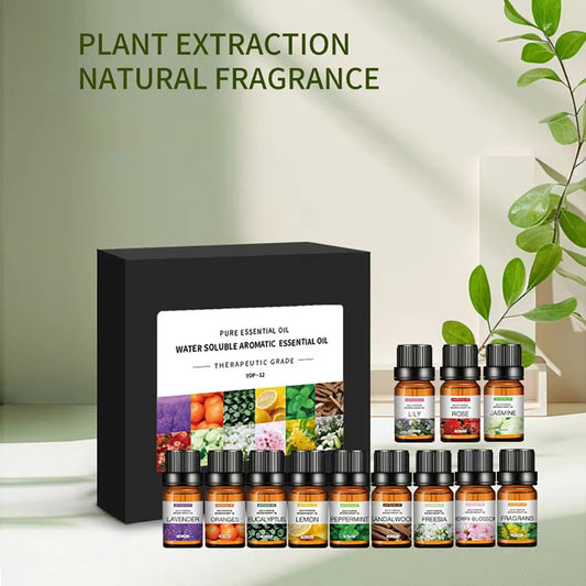 Aromea | 12 x 10ml Essential Oils Set - Home & Office,Natural Aromatherapy AROMEA