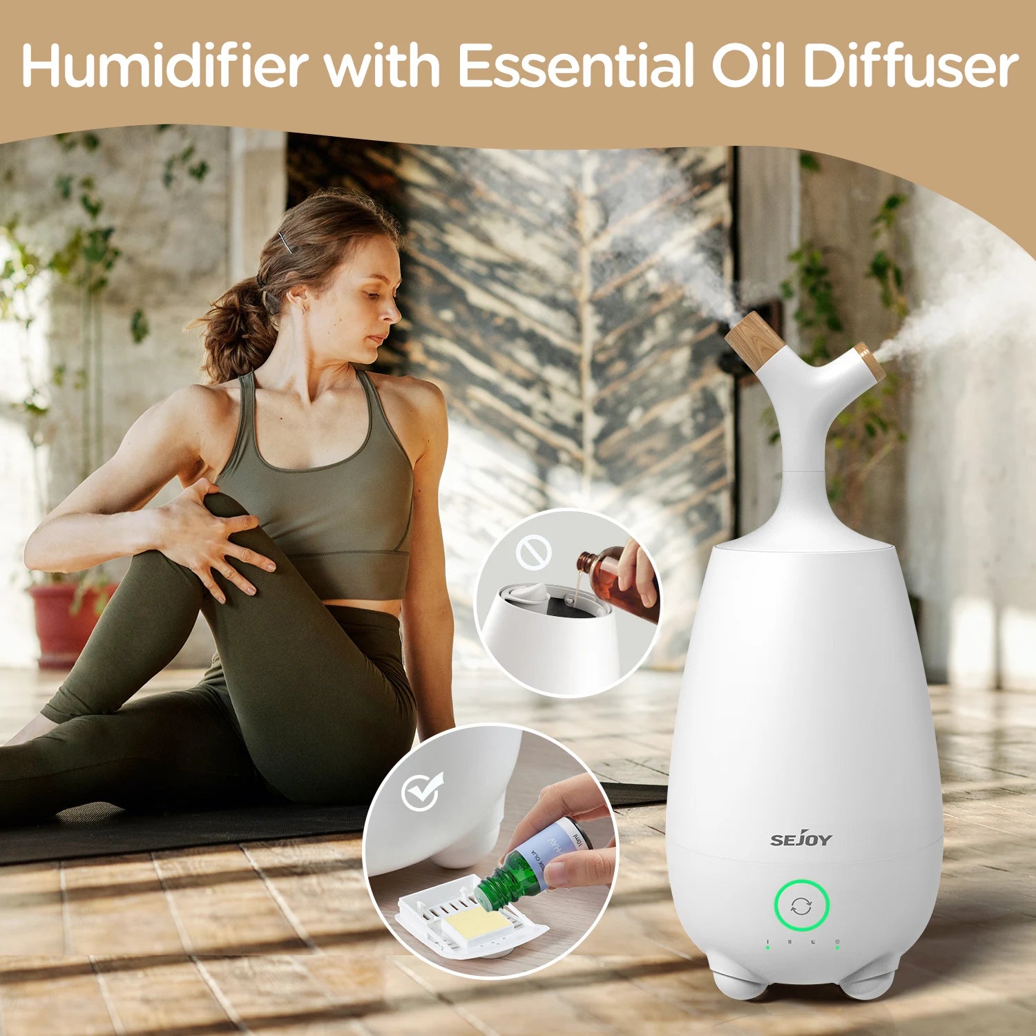 5L  Aromatherapy Air Humidifier Diffuser Dual Spray Fogger Fragrant garden