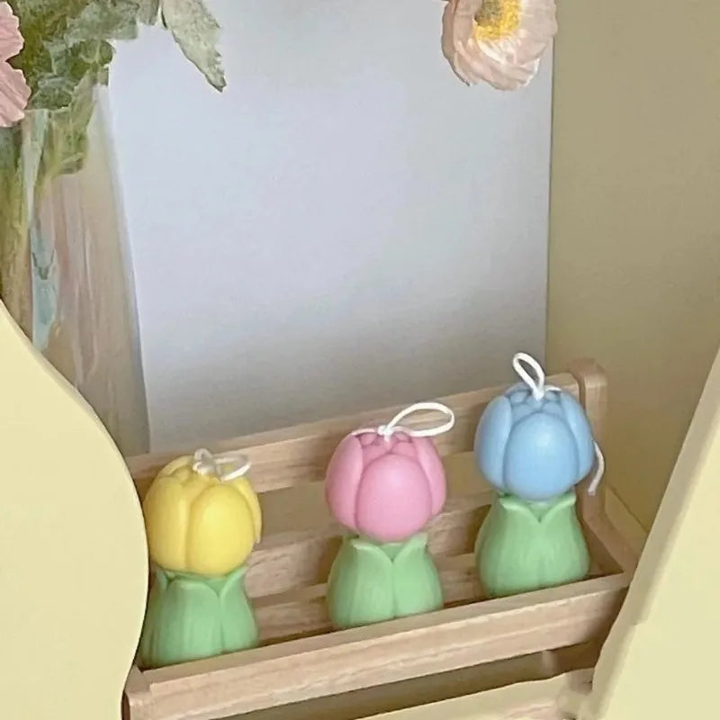 3D  Tulip bud shape candle mold Fragrant garden