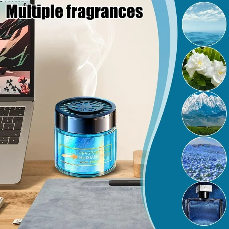 120g Car Aromatherapy Glitter Solid Perfume Diffuser Lasting Fragrance Fragrant garden