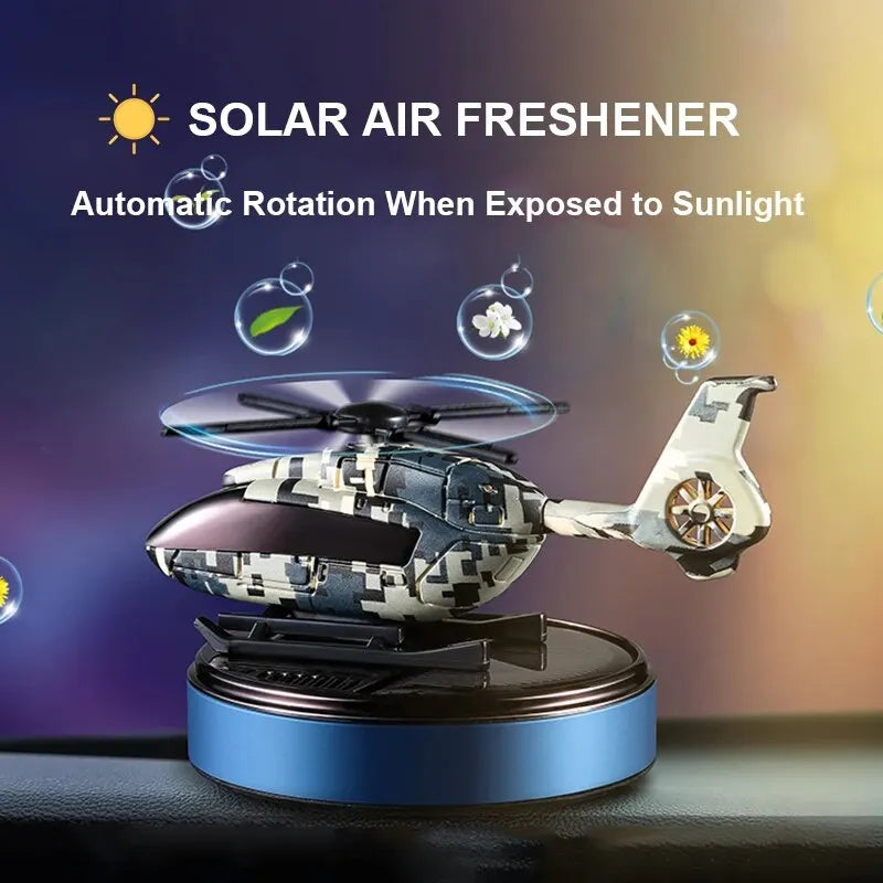 Mini Solar Helicopter Car Interior Accessories Perfume Diffuser Air Freshener Fragrant garden