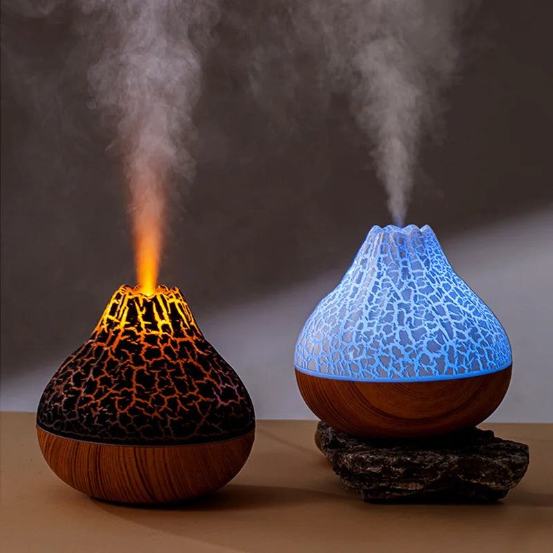 300ml Volcano  Ultrasonic Humidifier  Aromatherapy diffuser  LED Ambient Light Fragrant garden