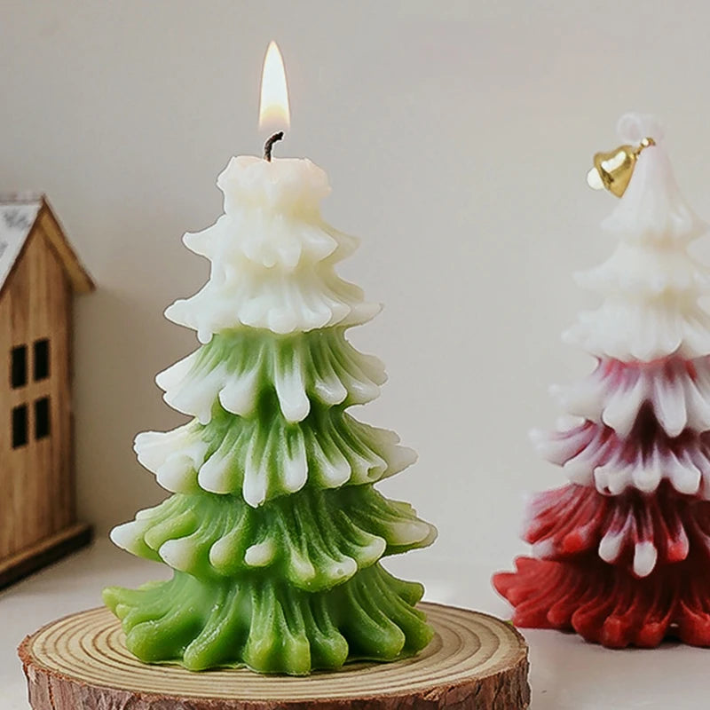 Cute Xmas Tree Shaped Aromatherapy Scented Candle Fragrant garden