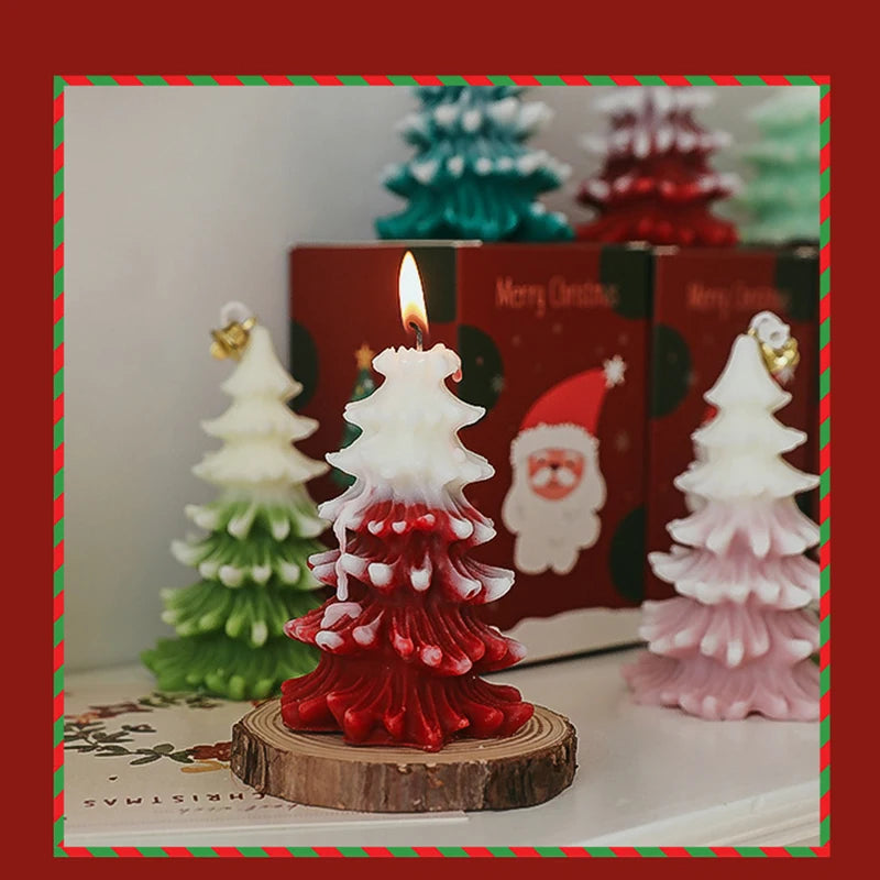 Cute Xmas Tree Shaped Aromatherapy Scented Candle Fragrant garden