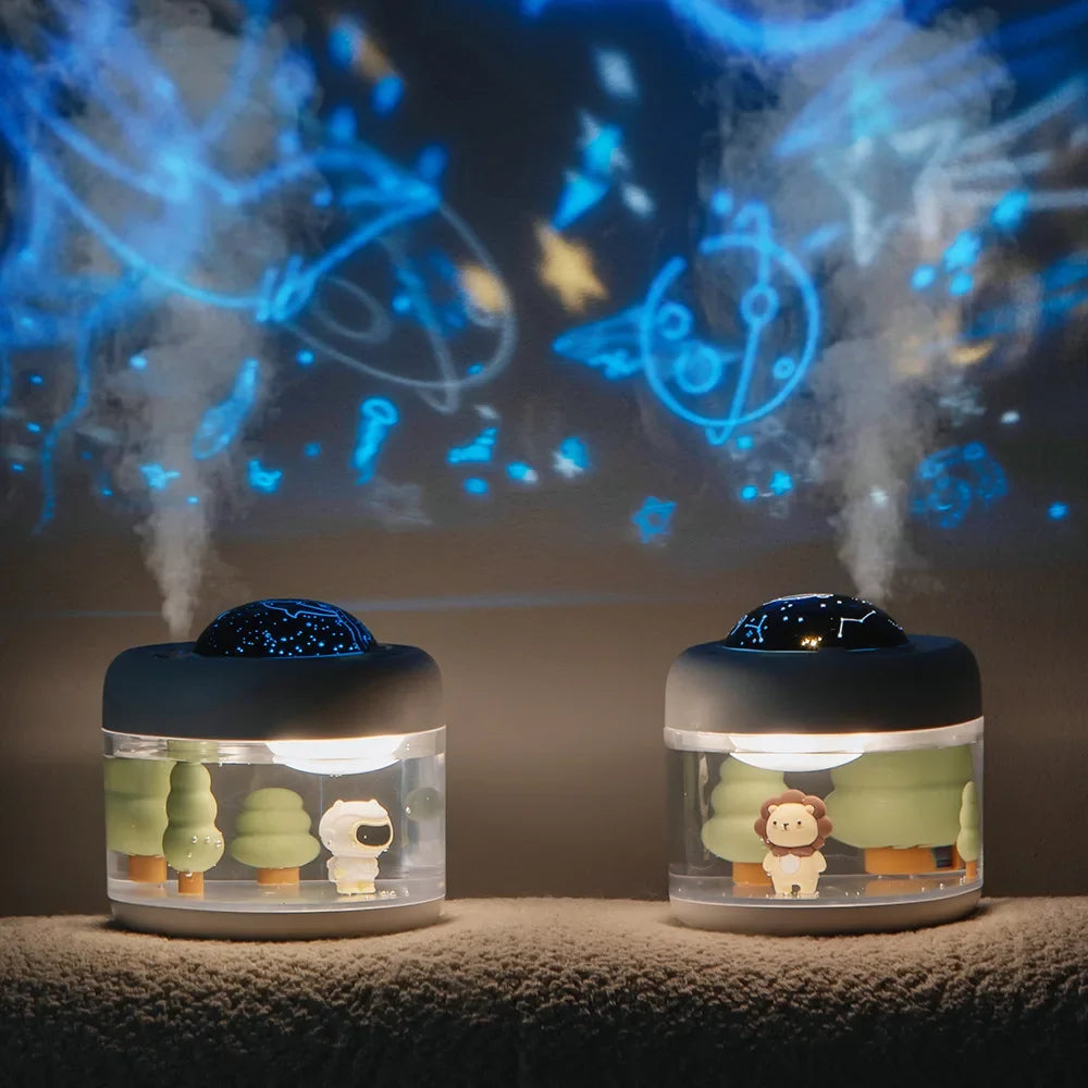 500ML  Projection Lamp  Aroma Humidifier Fragrant garden