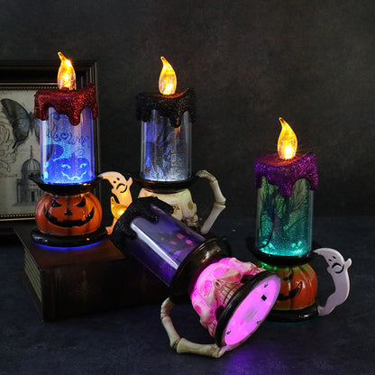 Aromea | LED Halloween Candle – Haunted House, Flashing Light, Spooky Party AROMEA