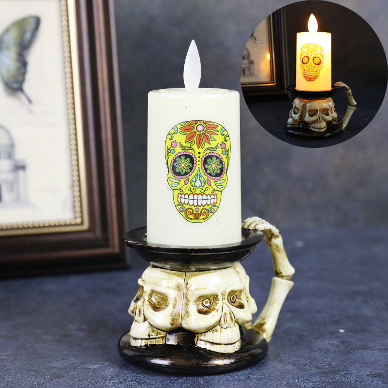 Aromea | LED Halloween Candle – Haunted House, Flashing Light, Spooky Party AROMEA